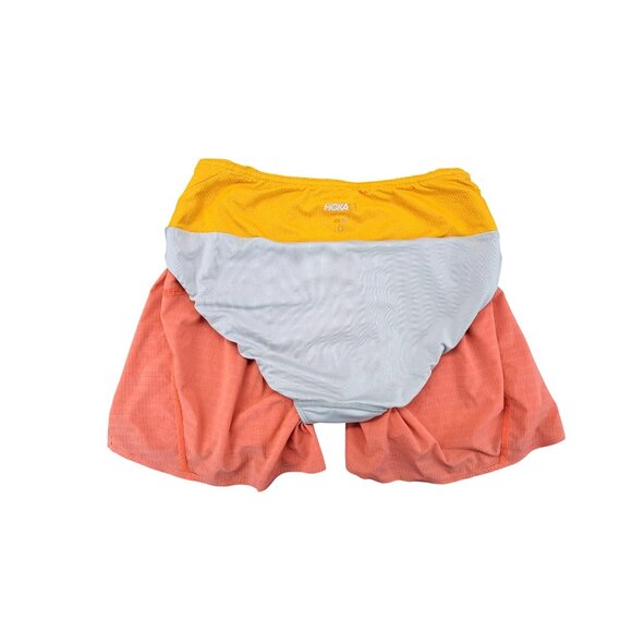 Hoka Glide Running Shorts 4" Orange Women Medium Zip Pocket Built In Liner - Picture 7 of 10